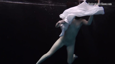 Mega brunette porn from Underwater Show