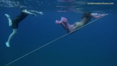 brunette scene from Underwater Show